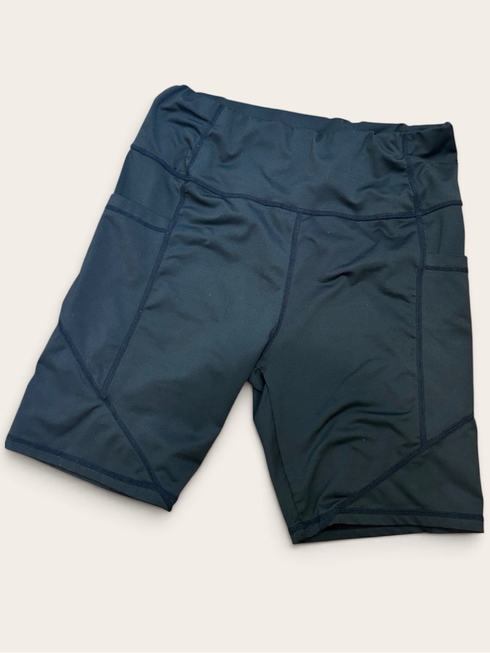 Black High-Rise Bike Shorts